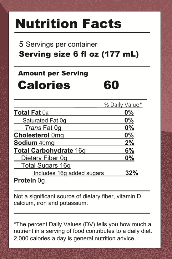 nutrition facts masala chai